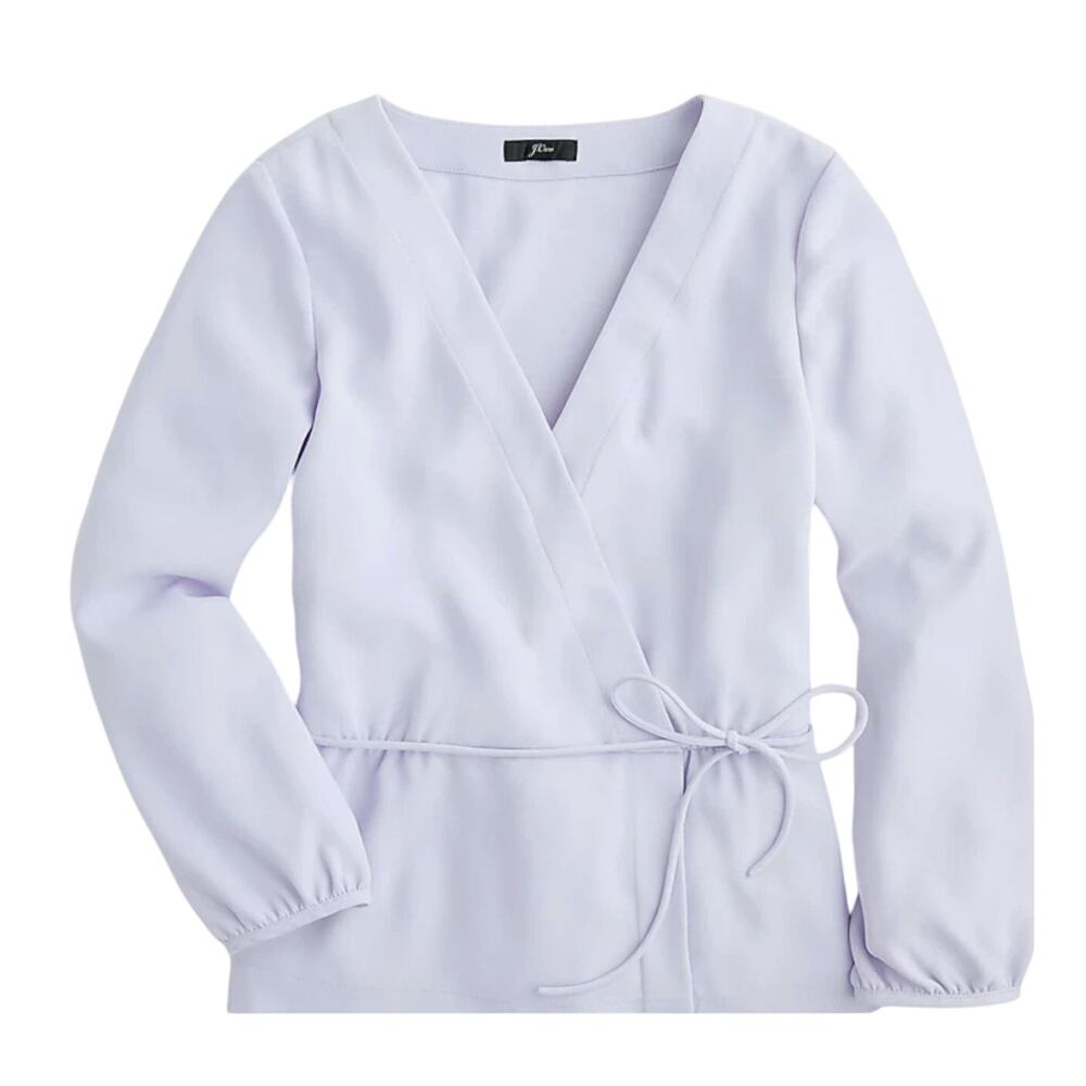 J. Crew Light Purple Wrap Blouse